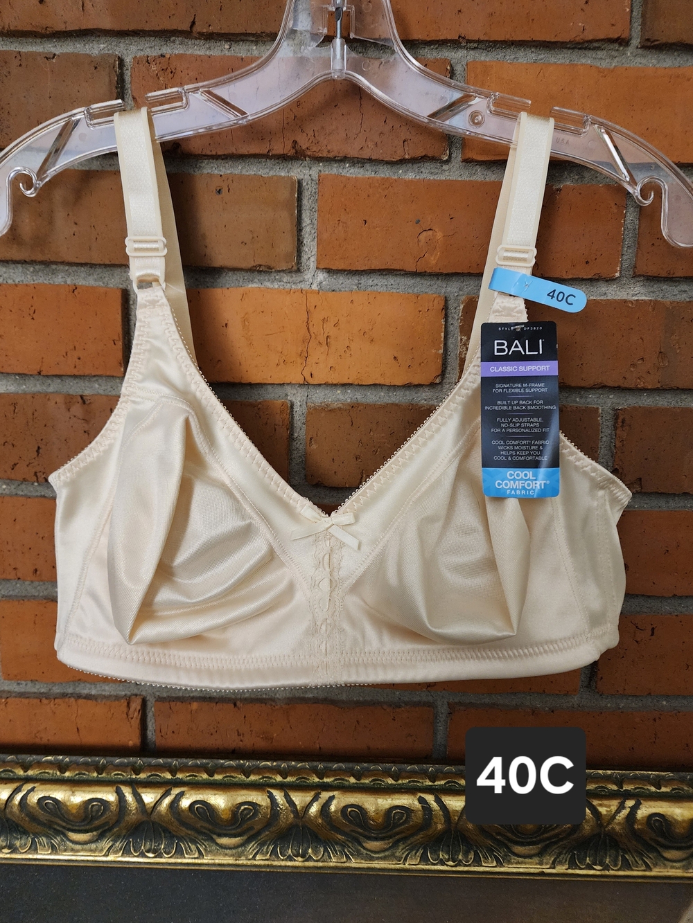 Bali Classic Support Bra in Cream - Cool Comfort 40C